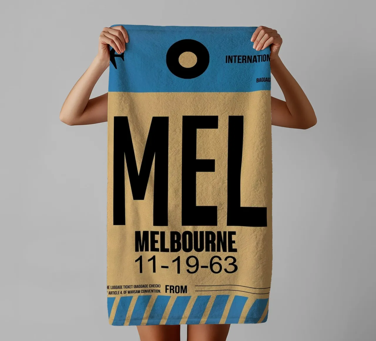 MEL-Melbourne towel by Naxart