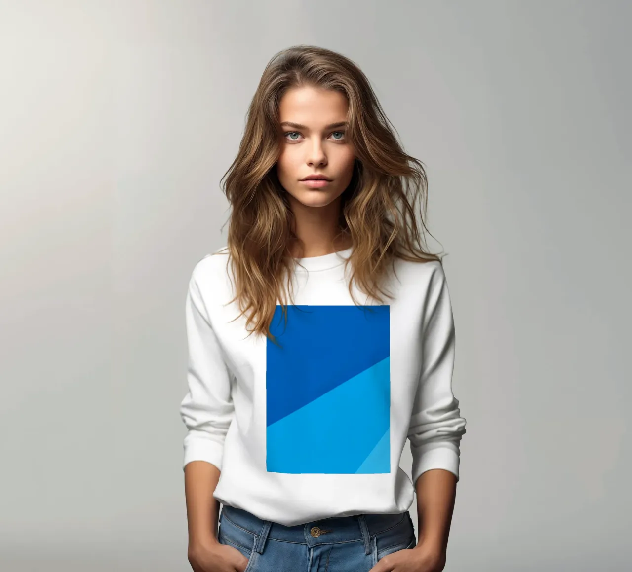 Il design astratto blu fa da sfondo all'immagine. felpa da DesignDoodle