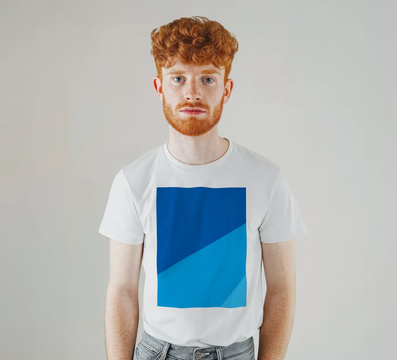 abstract blue design provides a captivating backdrop t-shirt by DesignDoodle