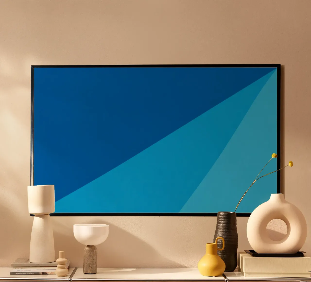 abstract blauw ontwerp biedt een fascinerende achtergrond hahnemühle van DesignDoodle