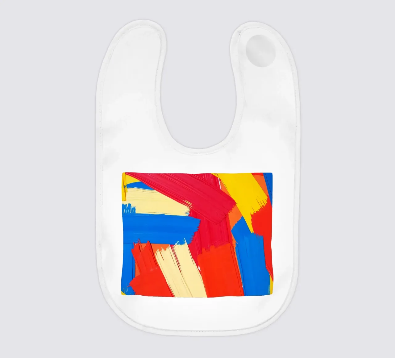 Carta da parati astratta con pennellate audaci in colori sorprendenti bavaglino da DesignDoodle