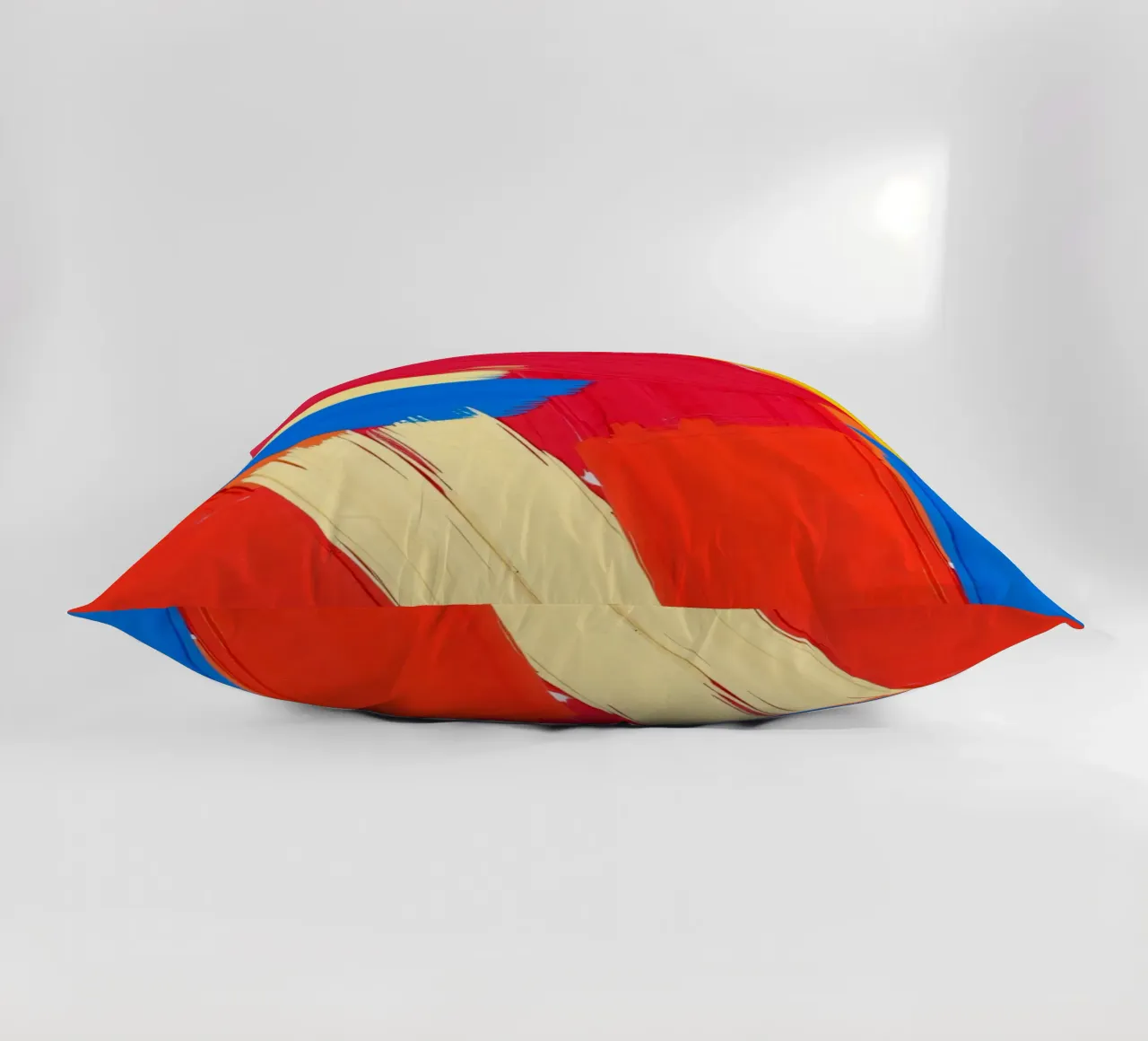 Carta da parati astratta con pennellate audaci in colori sorprendenti cuscino da DesignDoodle