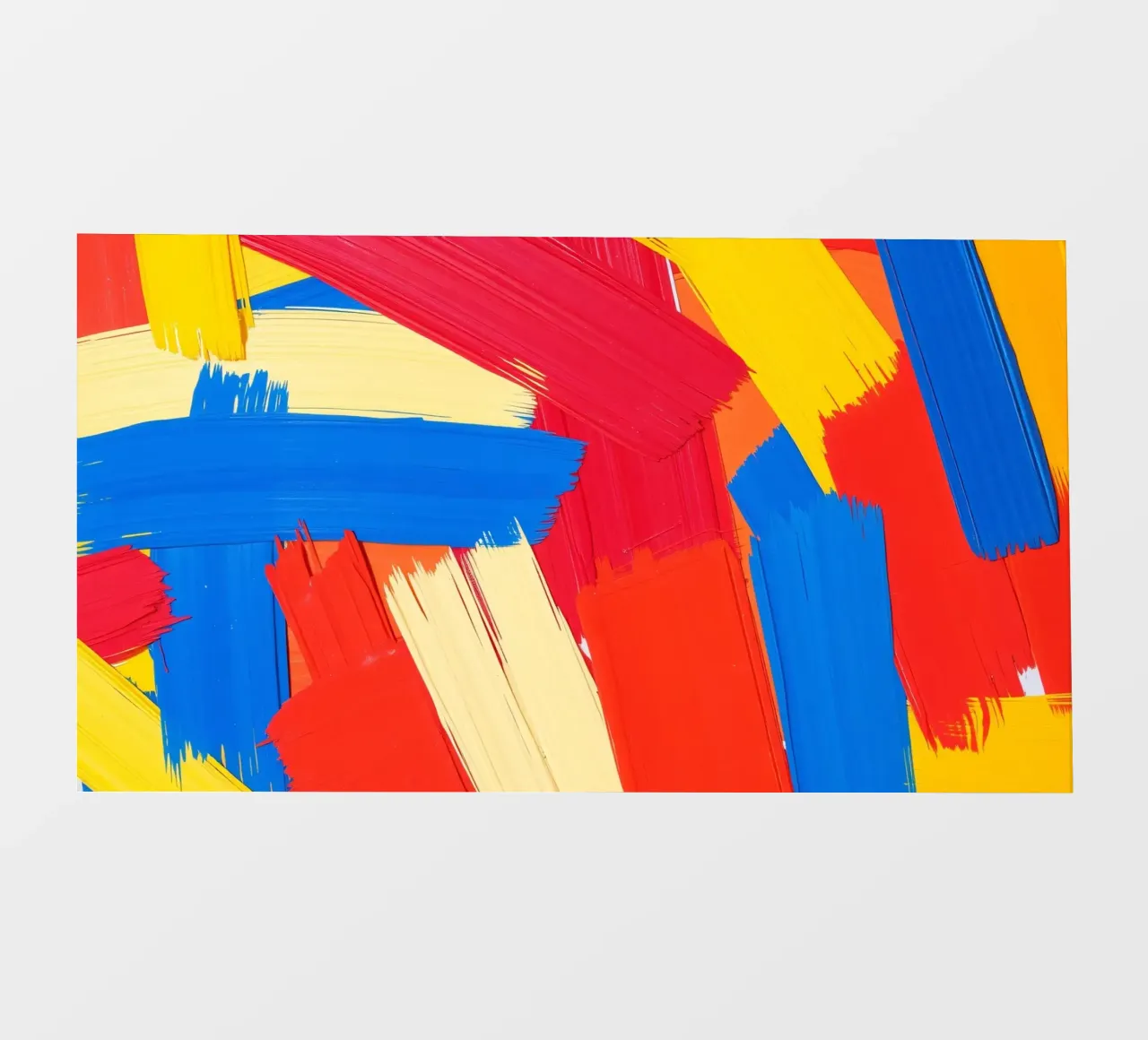Carta da parati astratta con pennellate audaci in colori sorprendenti telo in pvc da DesignDoodle