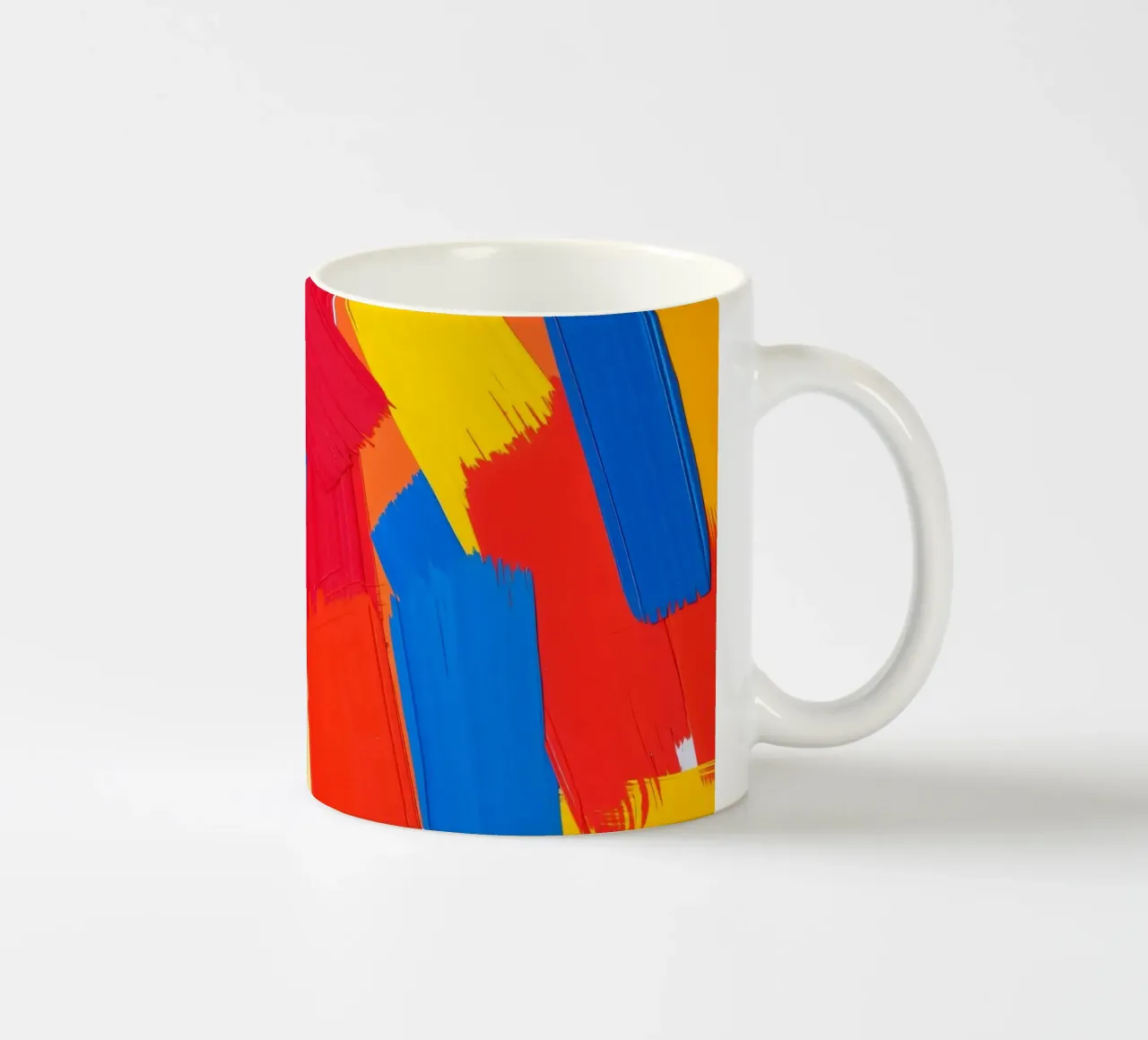 Carta da parati astratta con pennellate audaci in colori sorprendenti tazza in ceramica da DesignDoodle