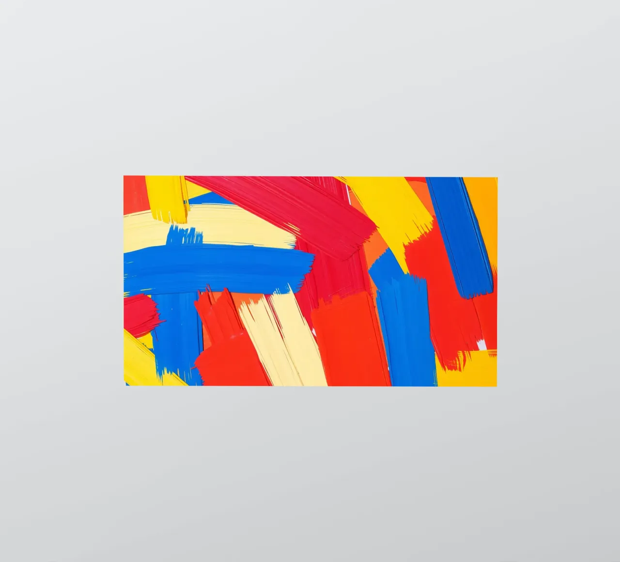 Abstrakte Tapete mit kräftigen Pinselstrichen in auffälliger Farbe Sticker von DesignDoodle