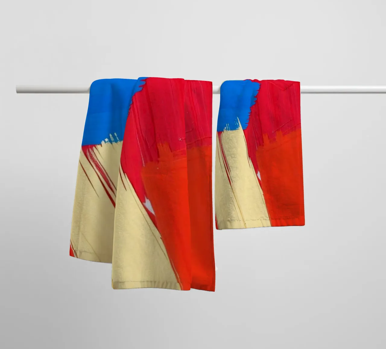 abstract wallpaper with bold brush strokes in striking color towel by DesignDoodle