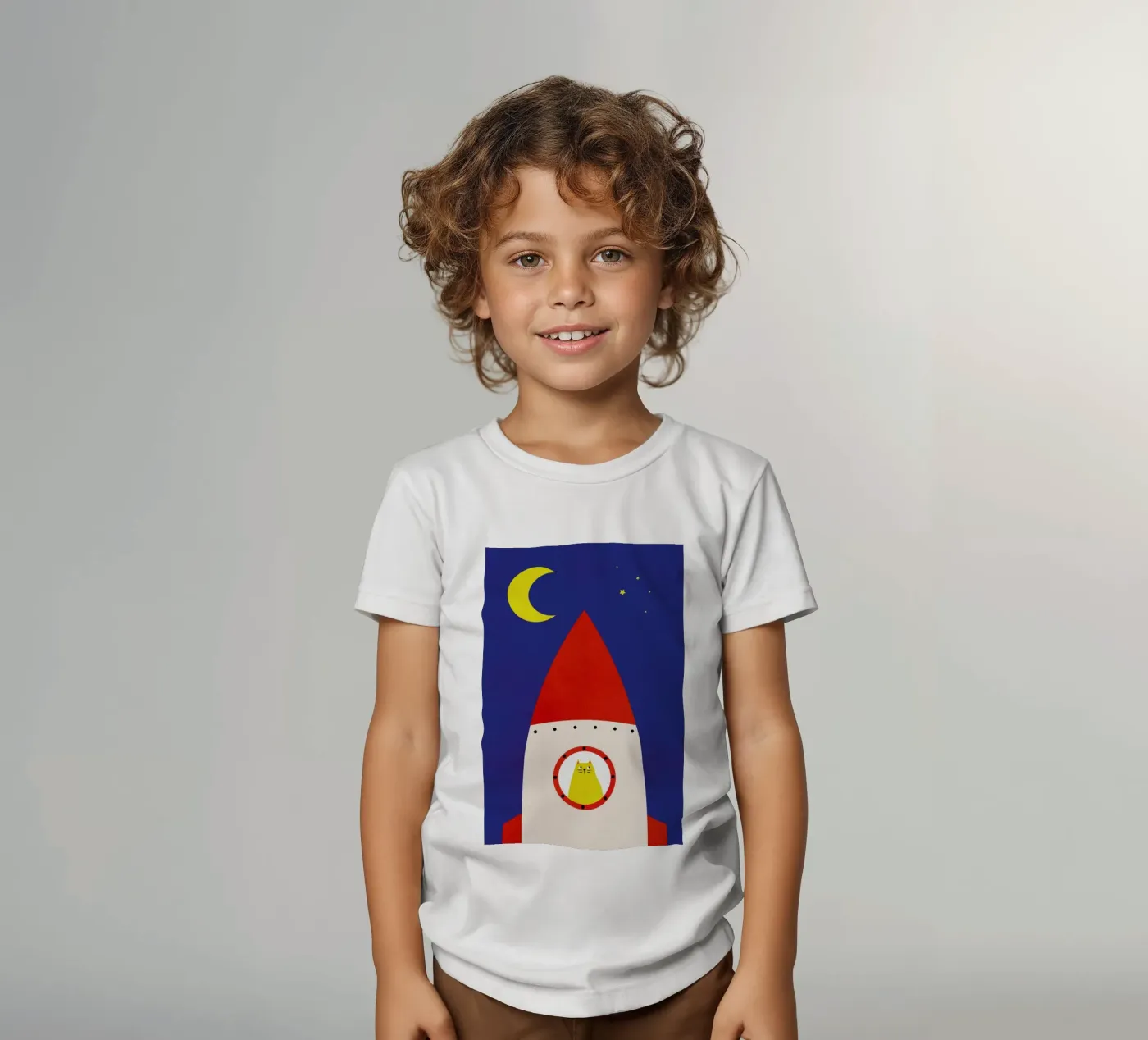 Off to Space t-shirt bambini da Little Flourishes