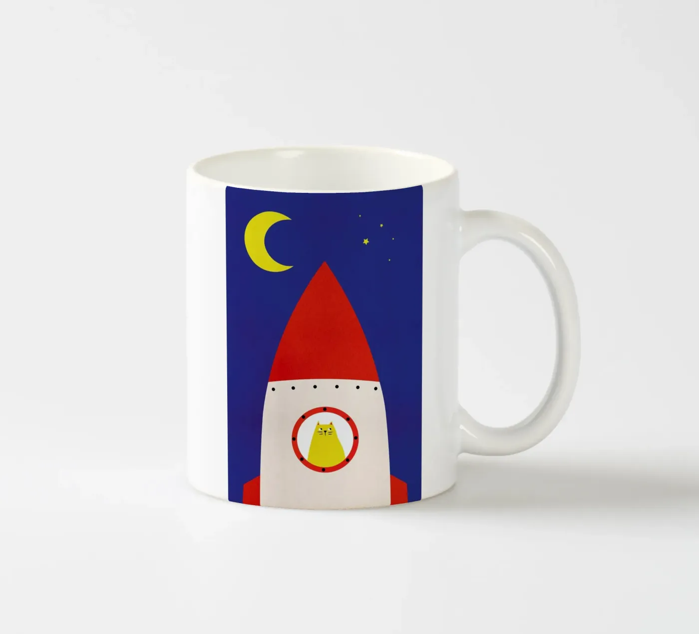 Off to Space ceramic mug by Little Flourishes