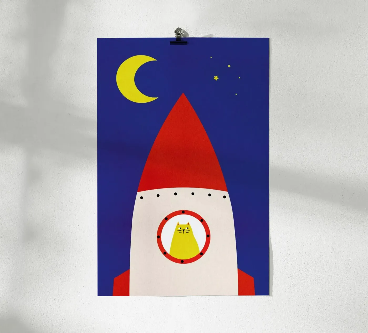 Off to Space poster by Little Flourishes