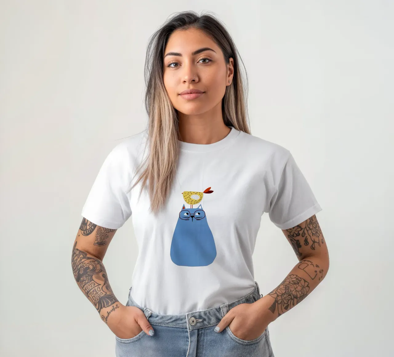 A Very Patient Cat t-shirt da Little Flourishes