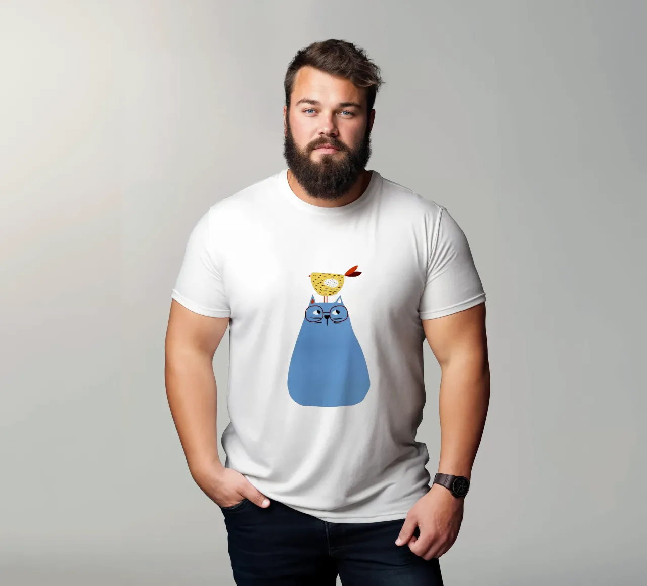 A Very Patient Cat t-shirt da Little Flourishes