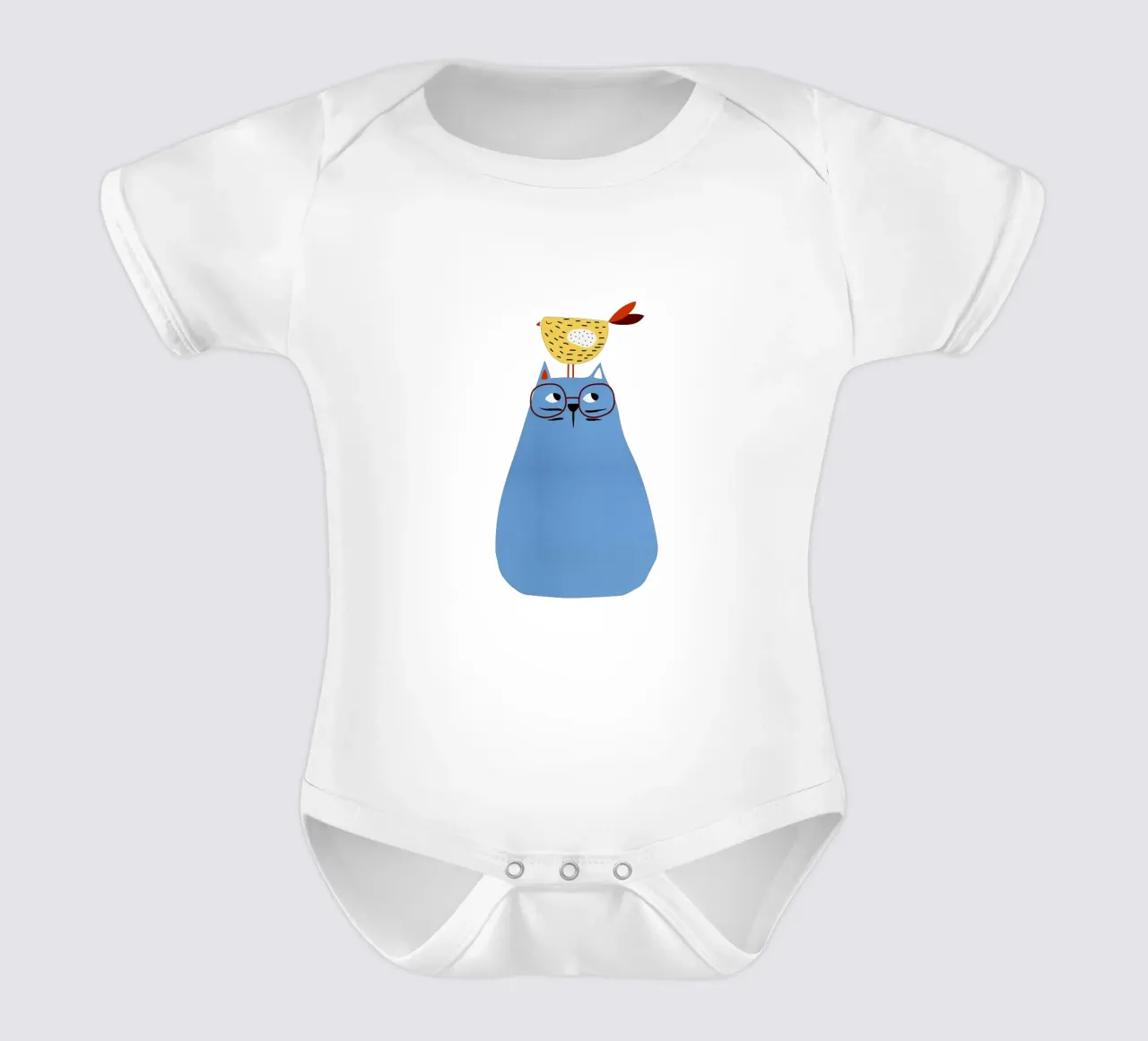 A Very Patient Cat babyrompertje korte mouwen van Little Flourishes