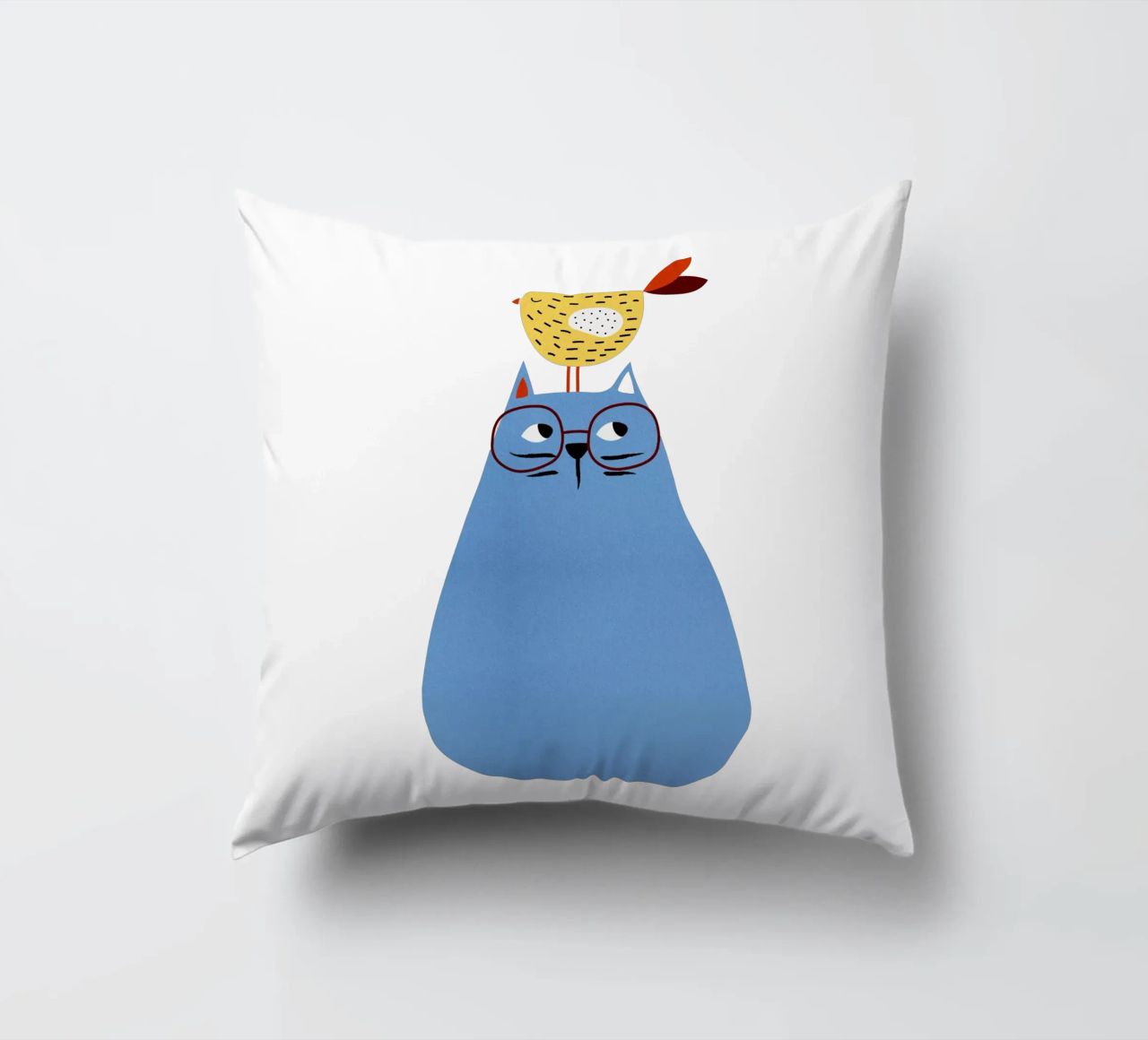 A Very Patient Cat coussin de Little Flourishes