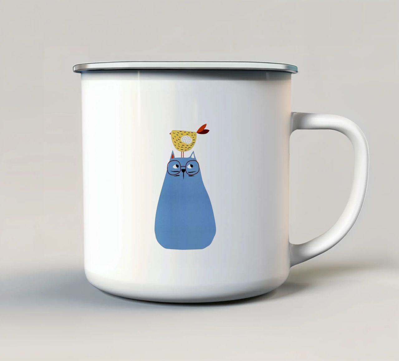 A Very Patient Cat enamel mug by Little Flourishes