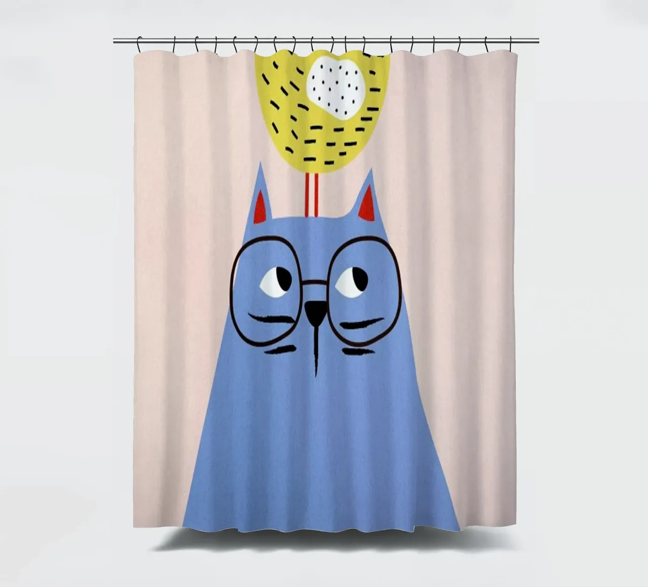 A Very Patient Cat tenda da doccia da Little Flourishes