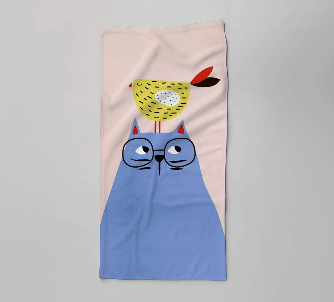 A Very Patient Cat towel by Little Flourishes