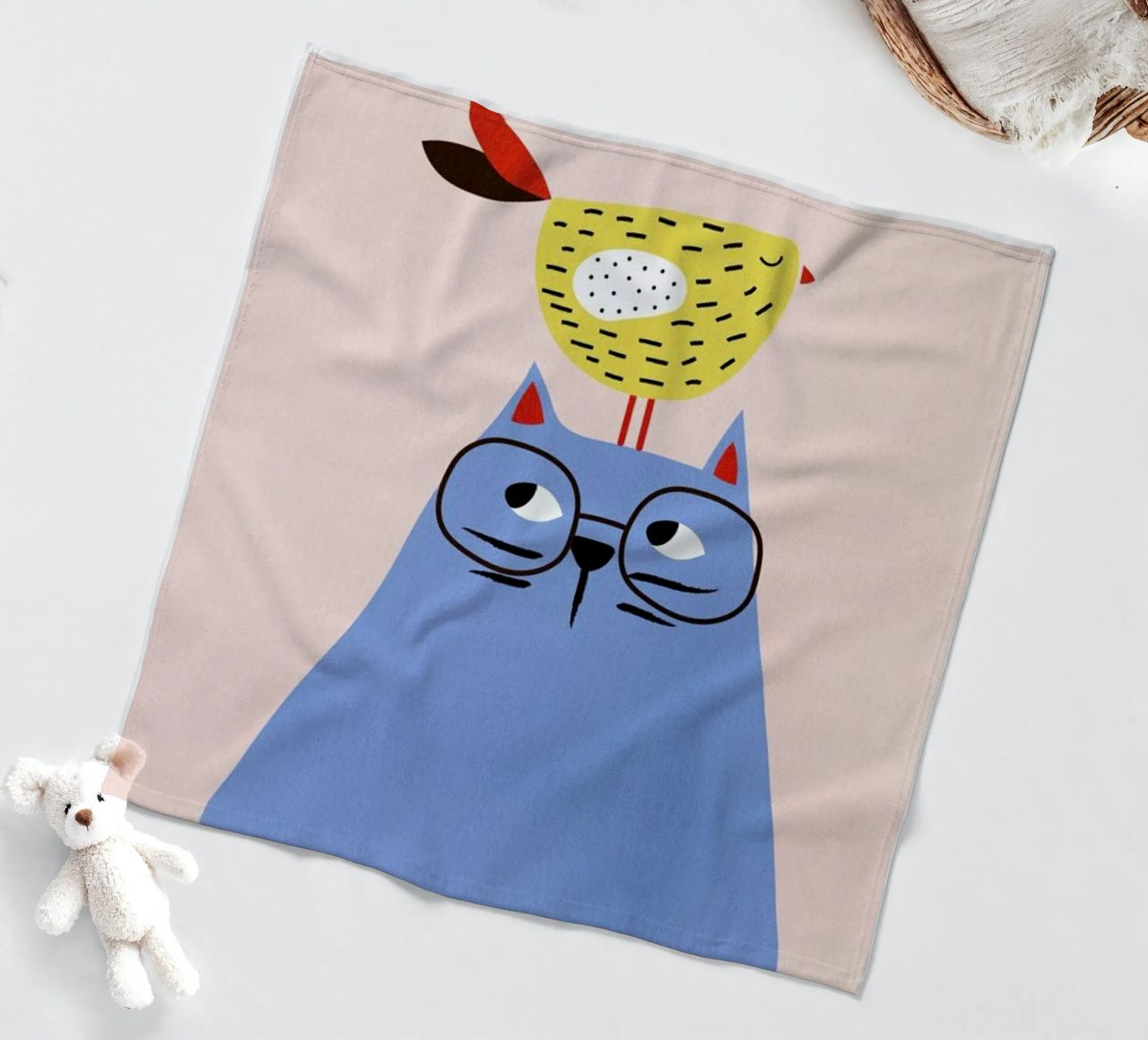 A Very Patient Cat fleece blanket by Little Flourishes