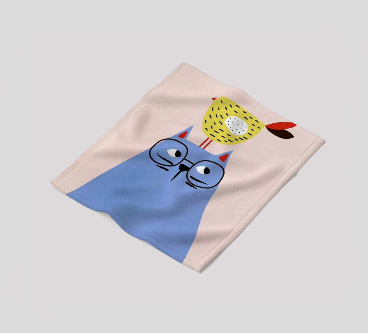 A Very Patient Cat fleece blanket by Little Flourishes