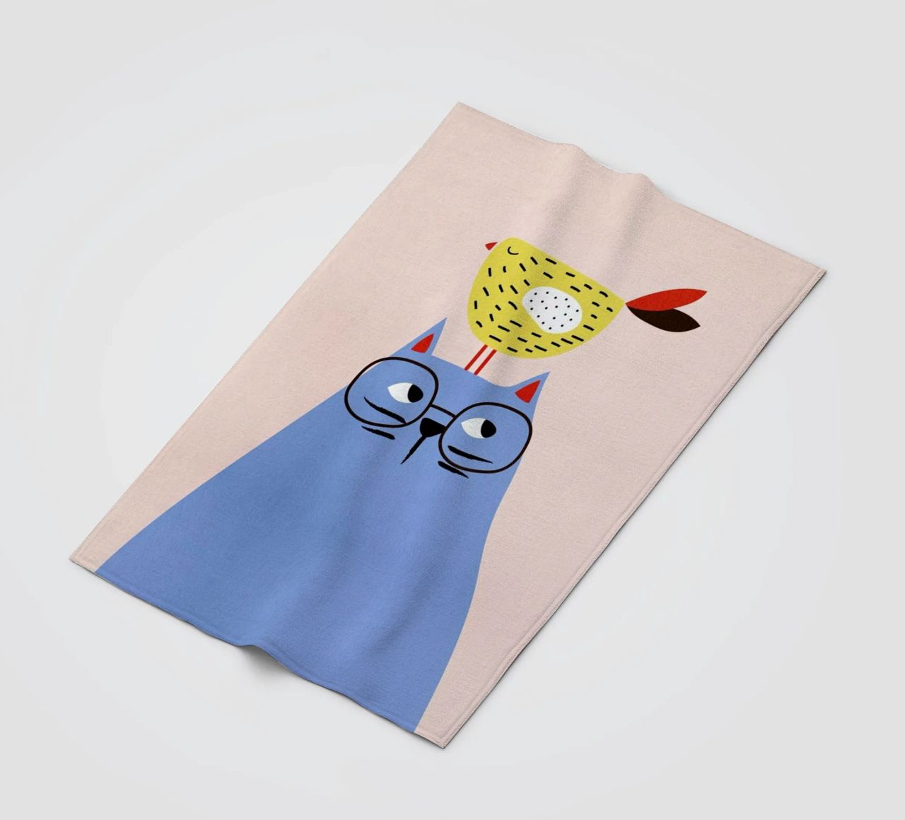 A Very Patient Cat fleece blanket by Little Flourishes