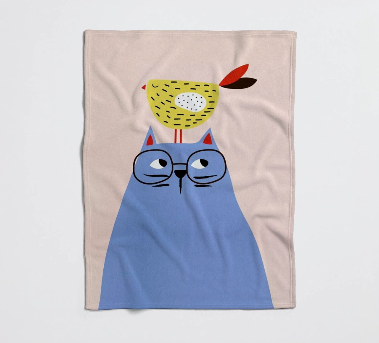 A Very Patient Cat fleece blanket by Little Flourishes