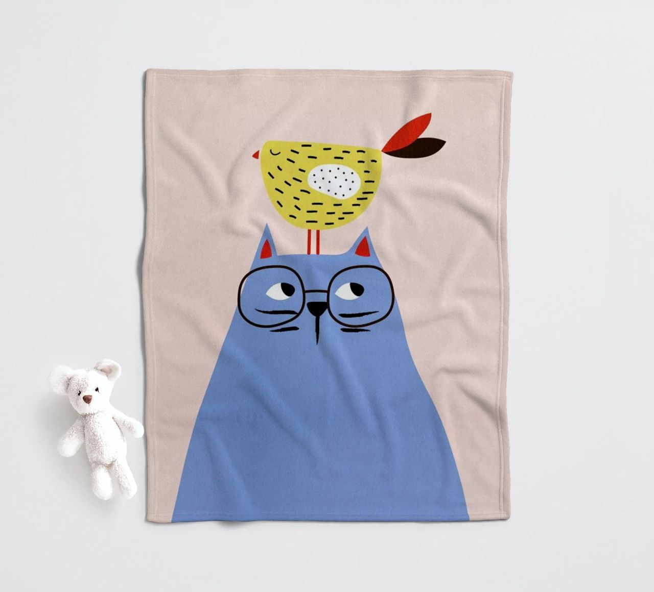 A Very Patient Cat fleece blanket by Little Flourishes