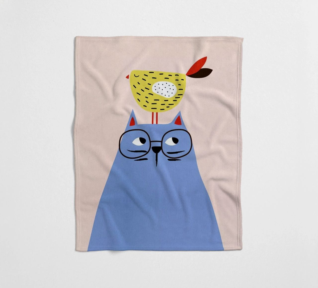A Very Patient Cat fleece blanket by Little Flourishes