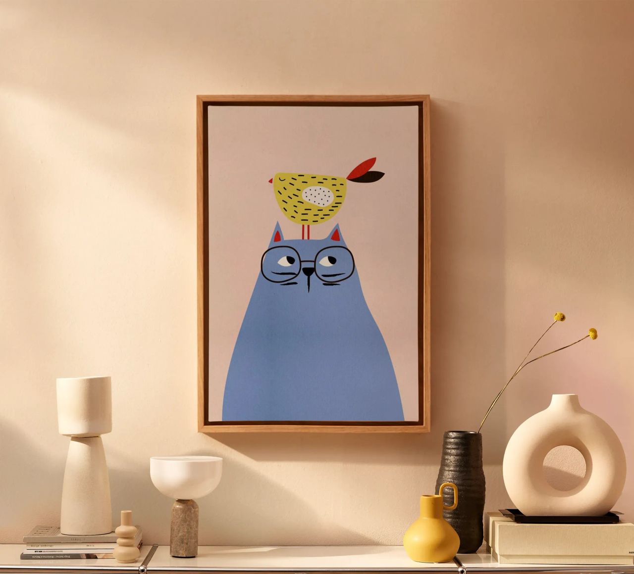 A Very Patient Cat canvas by Little Flourishes
