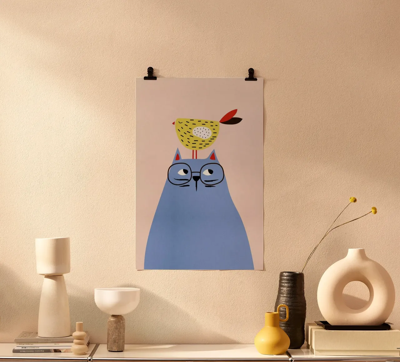 A Very Patient Cat poster by Little Flourishes