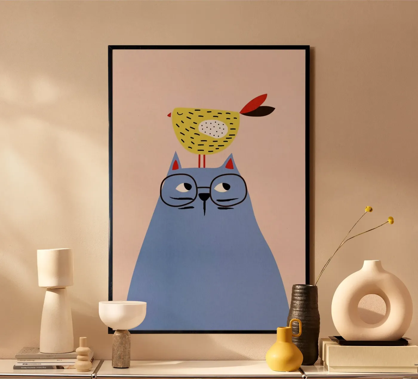 A Very Patient Cat poster by Little Flourishes