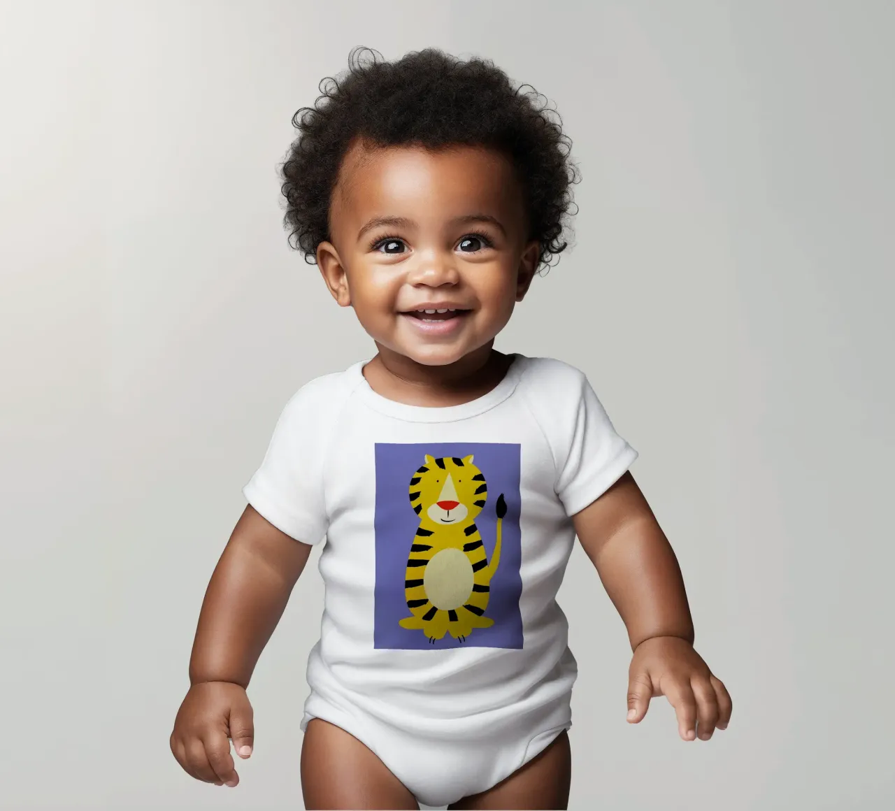Friendly Tiger body neonato maniche corte da Little Flourishes