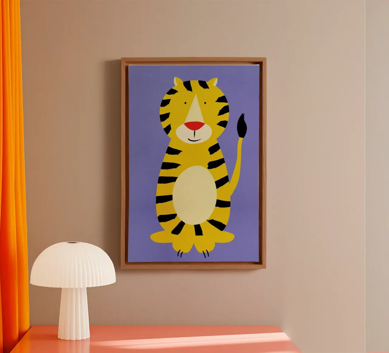 Friendly Tiger canvas by Little Flourishes