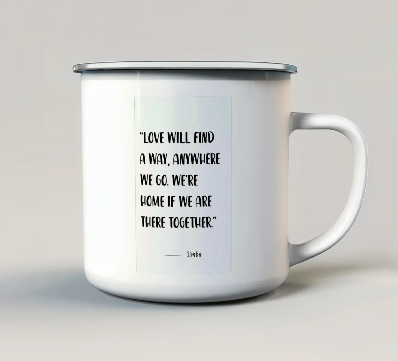 Believe in Yourself tazza in smalto da Little Flourishes