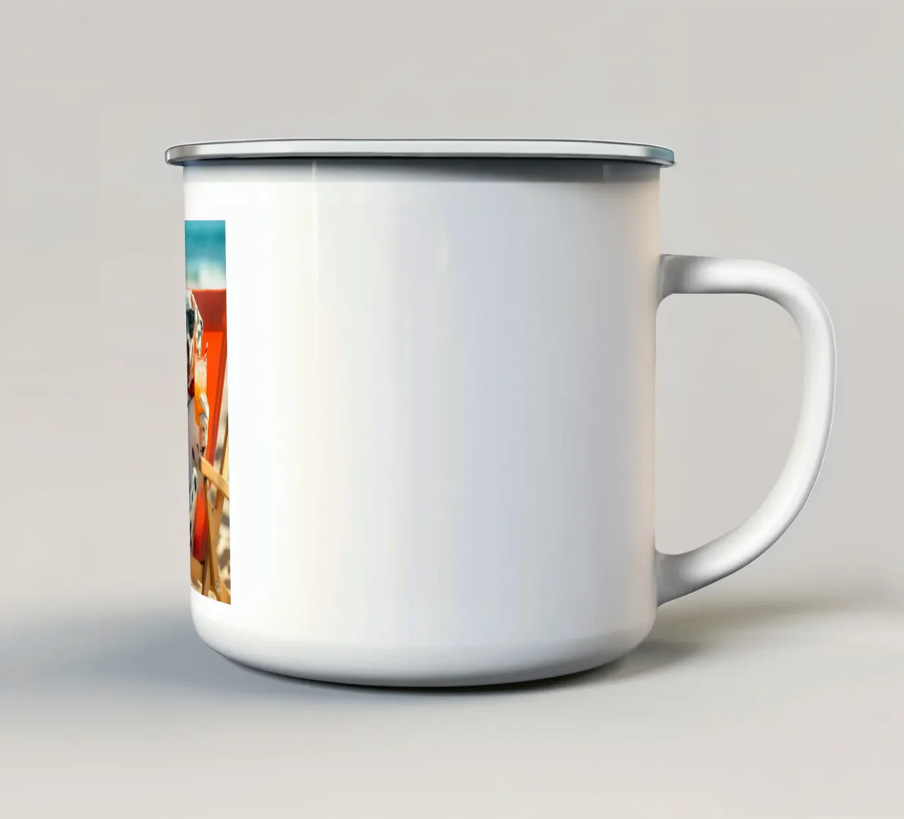 Cane forte tazza in smalto da M-Ulrich-Digital Art