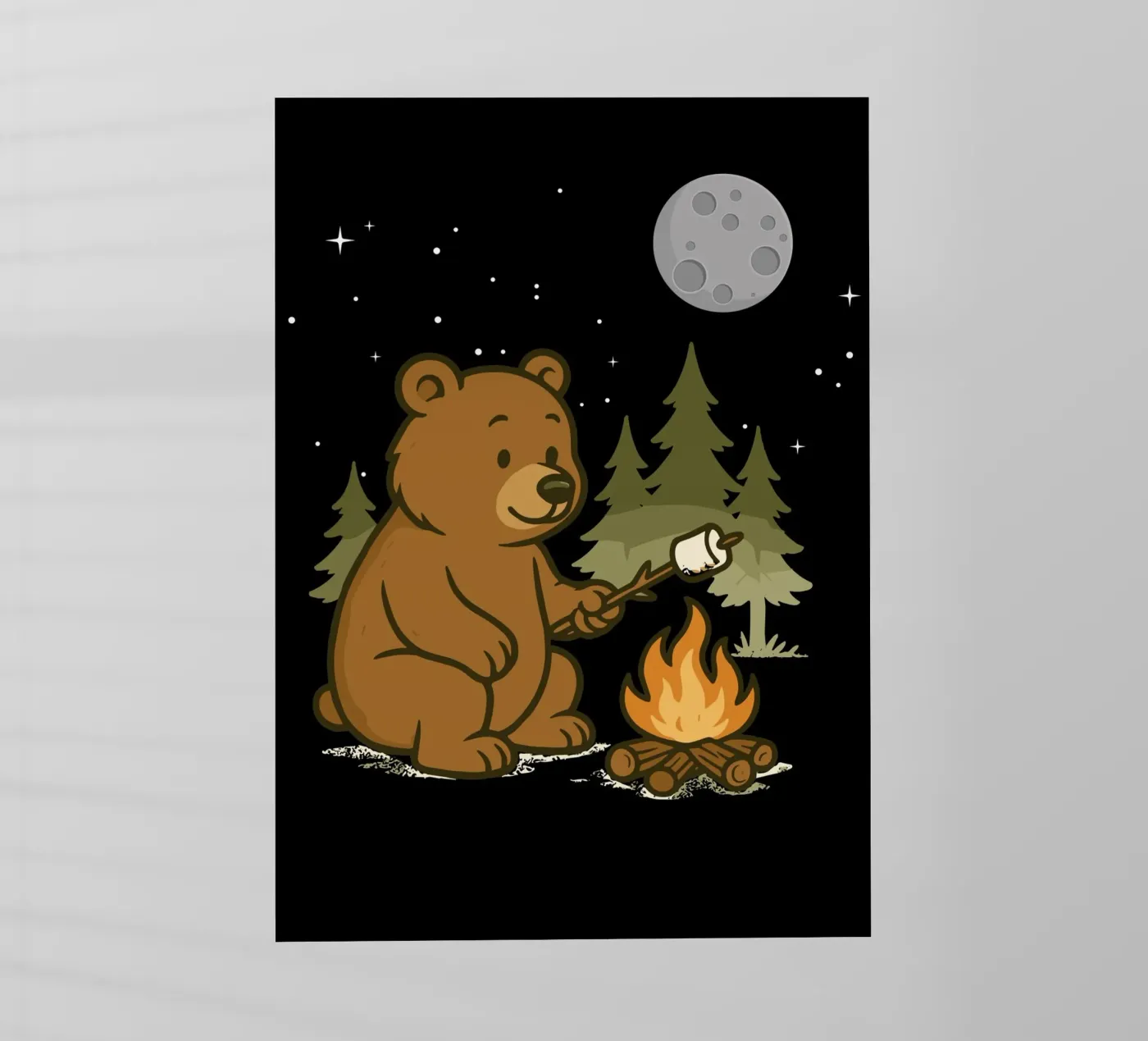 Campfire Bear pellicola backlit da ramosashop