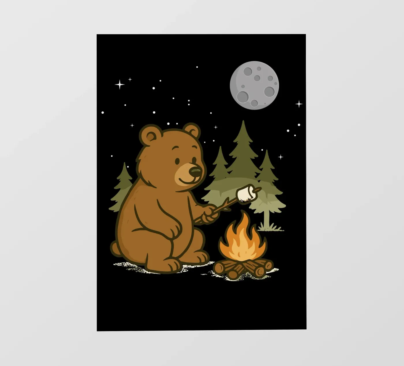 Campfire Bear pellicola backlit da ramosashop
