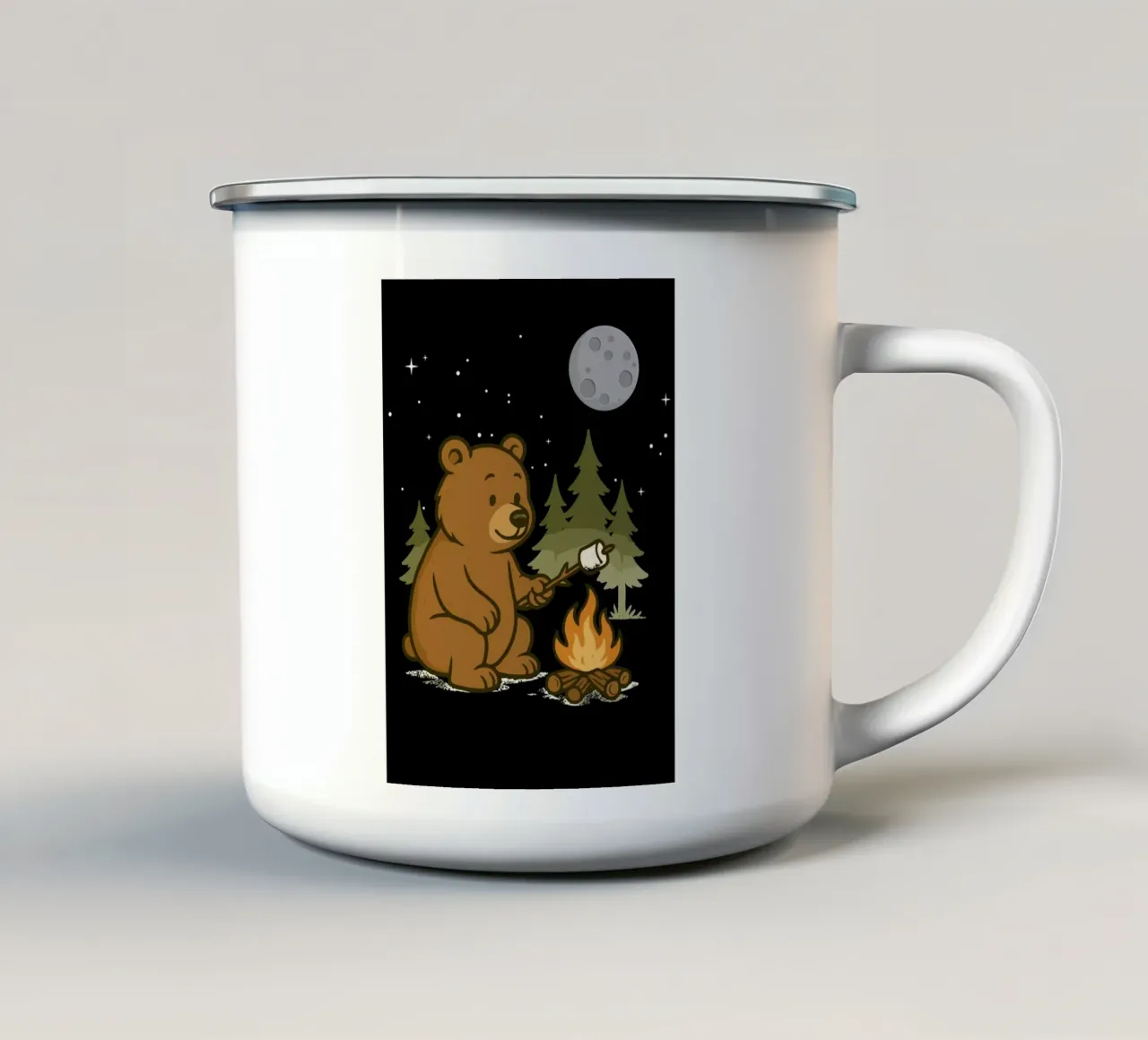 Campfire Bear tazza in smalto da ramosashop