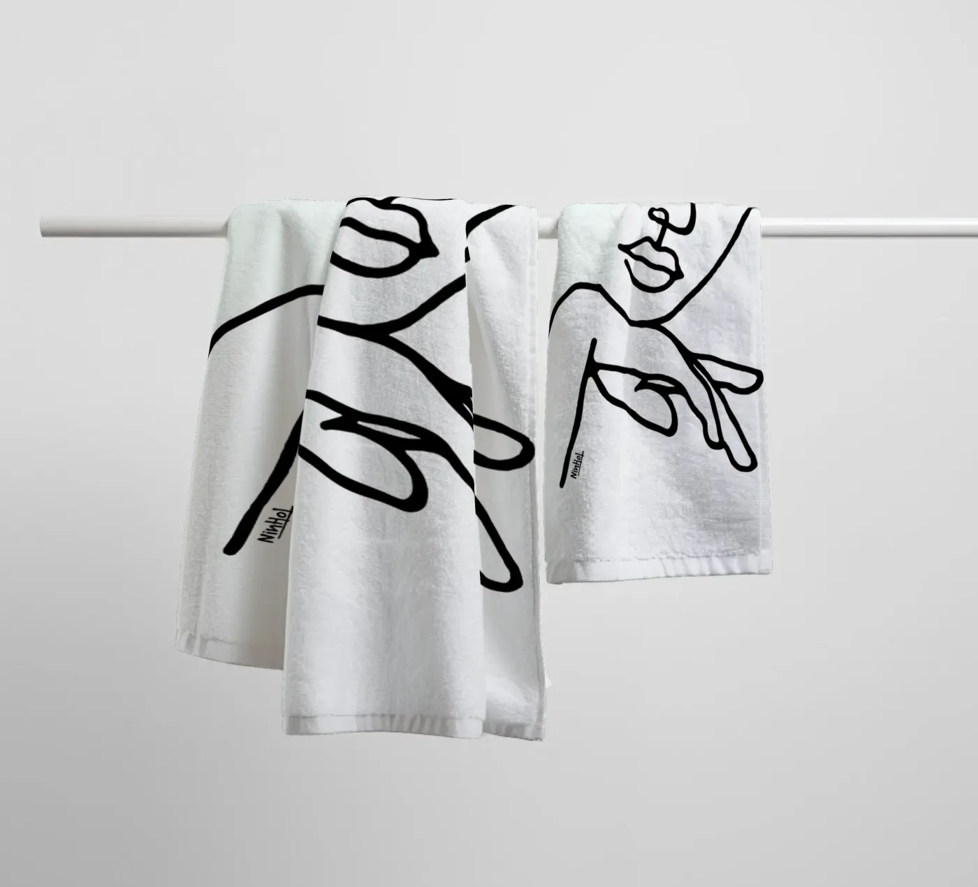 Calm Down badhanddoek van Ninhol