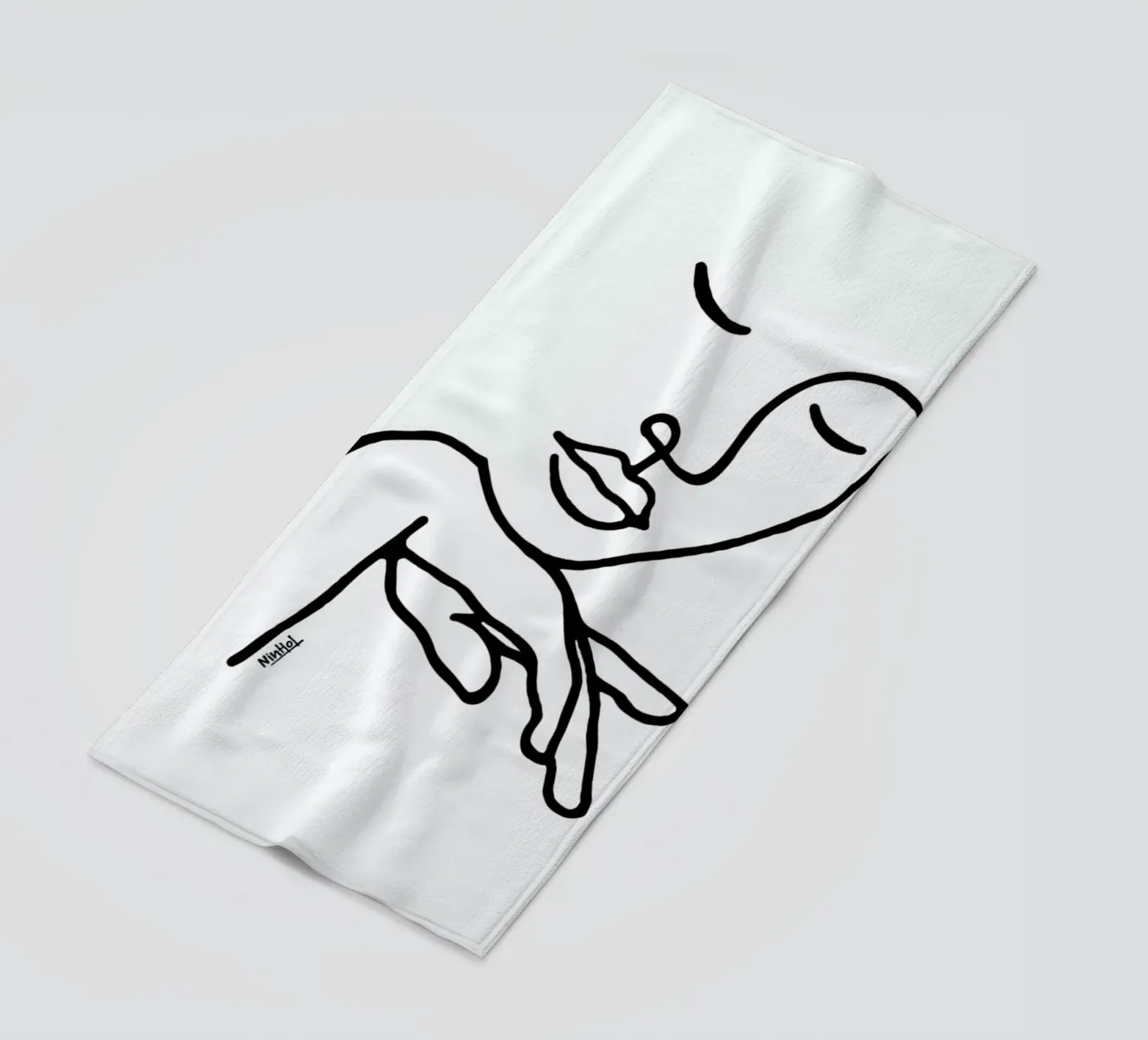 Calm Down beach towel by Ninhol