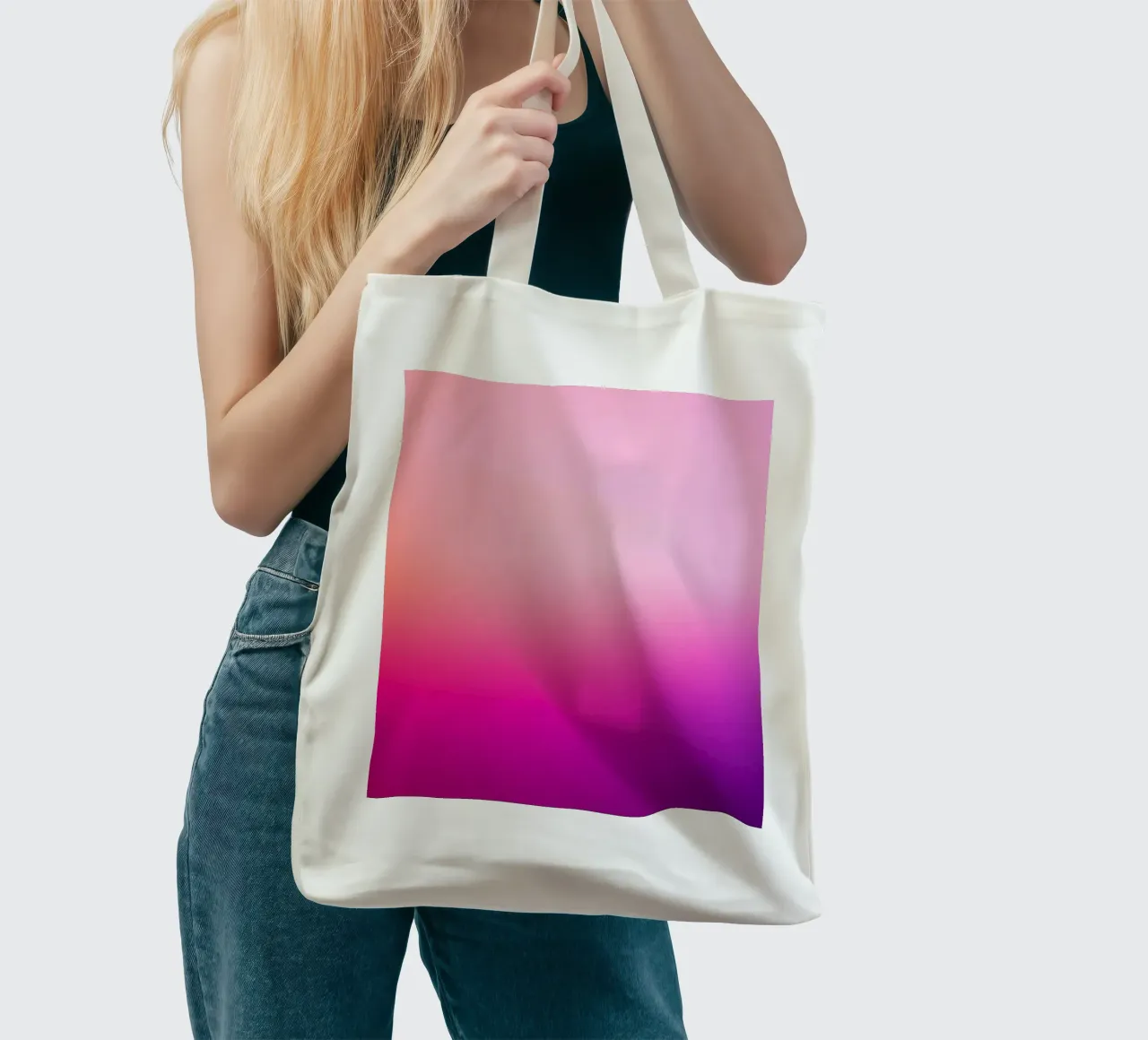 Una morbida miscela di colori rosa crea una carta da parati sorprendente borsa in juta da DesignDoodle