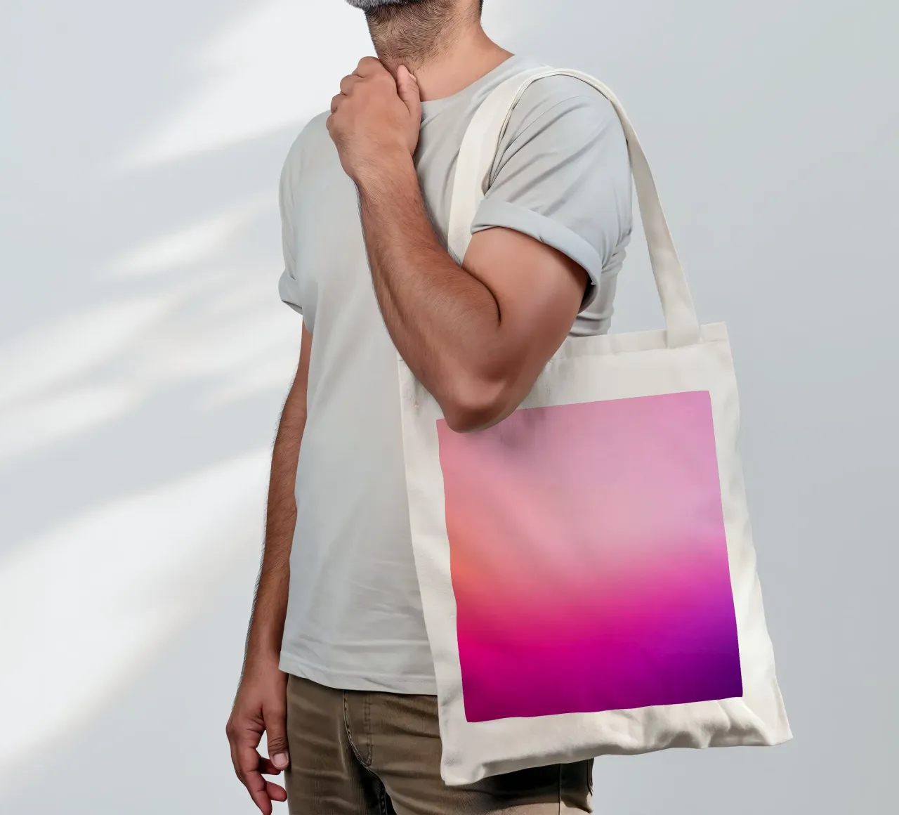 Una morbida miscela di colori rosa crea una carta da parati sorprendente borsa in juta da DesignDoodle