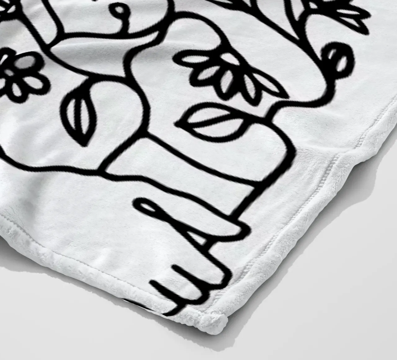 Dressing Flowers fleece blanket by Ninhol