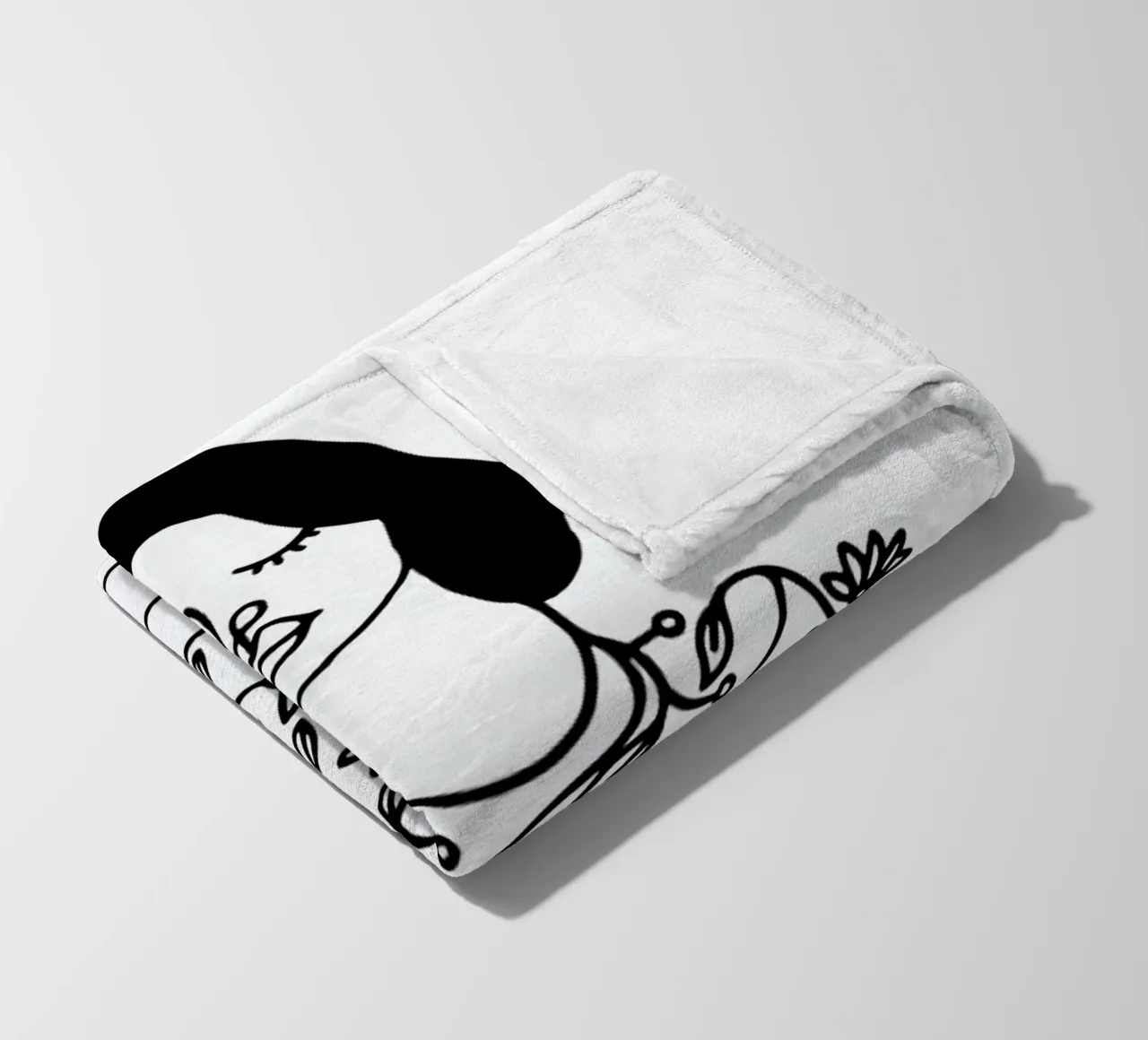 Dressing Flowers fleece blanket by Ninhol