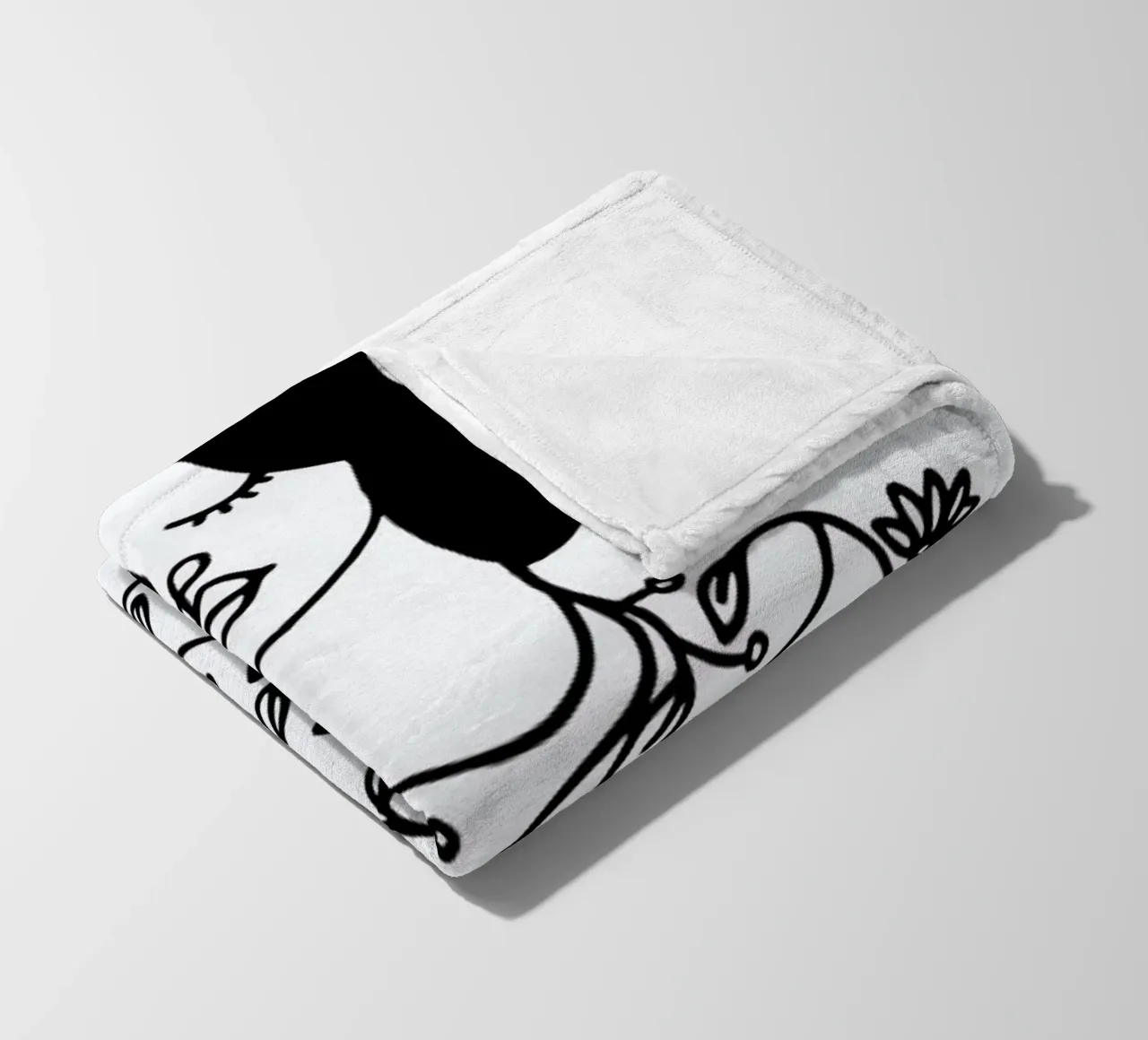 Dressing Flowers fleece blanket by Ninhol