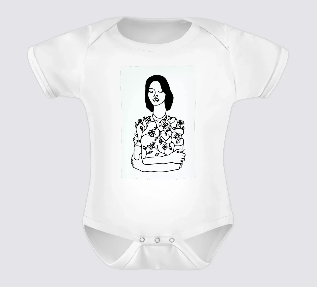 Dressing Flowers short-sleeve baby romper by Ninhol