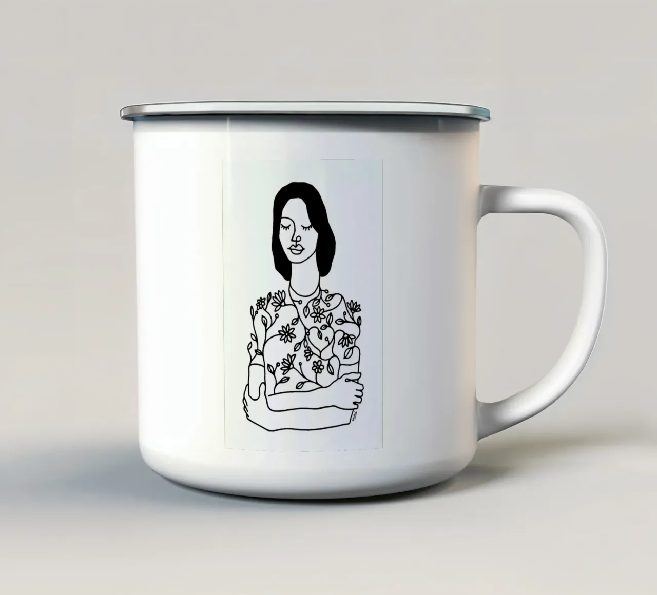 Dressing Flowers tazza in smalto da Ninhol