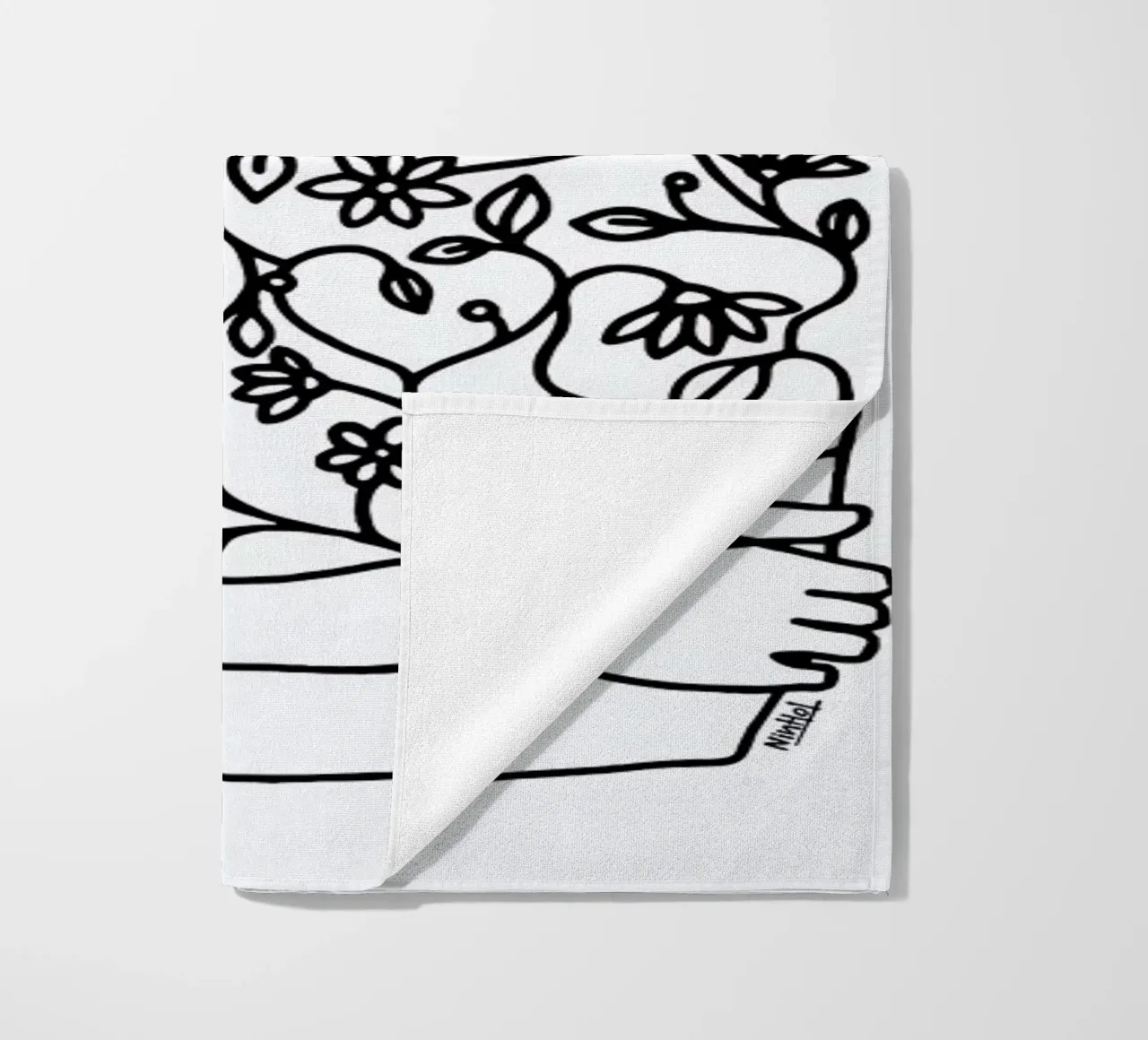 Dressing Flowers beach towel by Ninhol