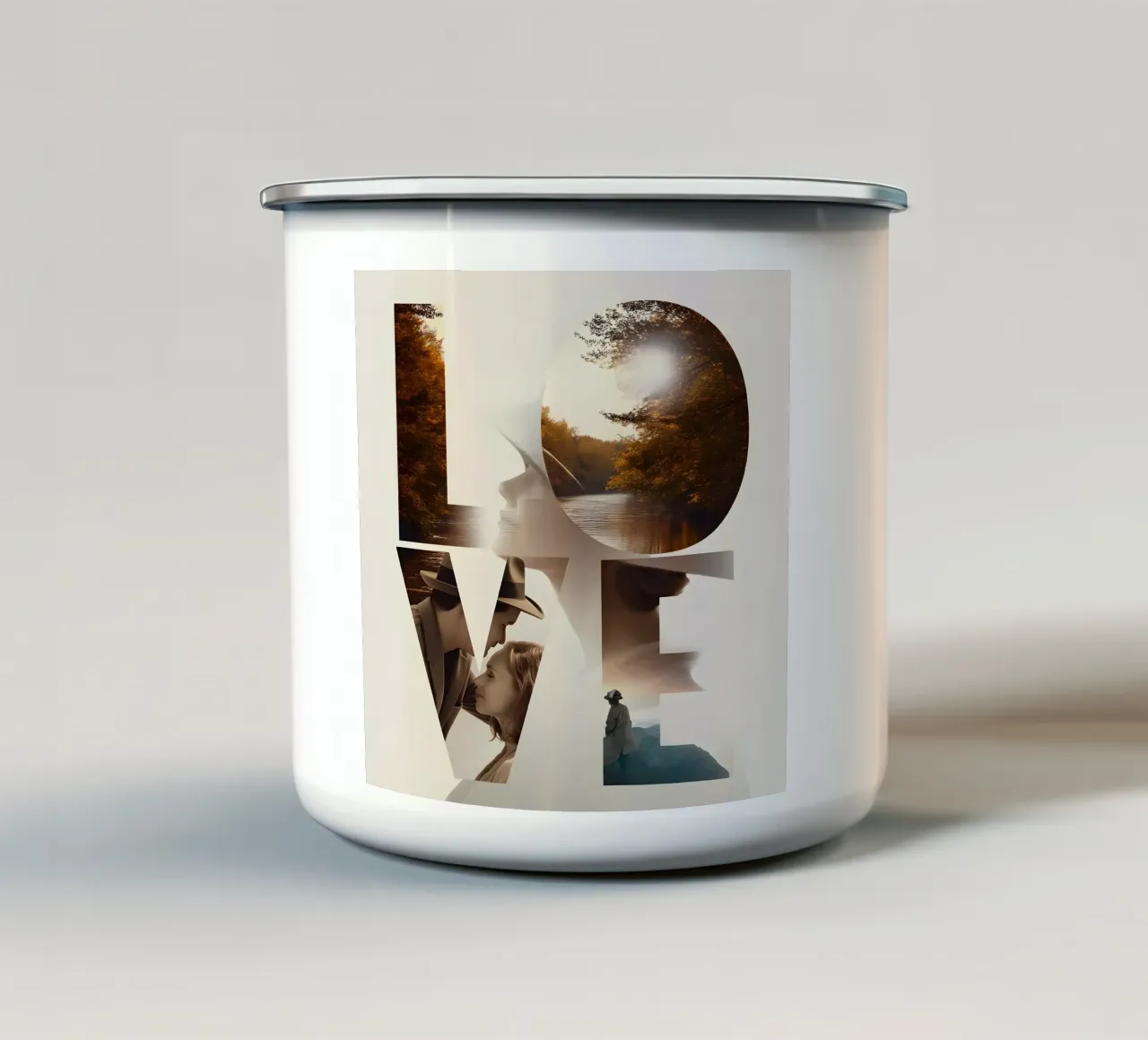 Love #1 tazza in smalto da M-Ulrich-Digital Art