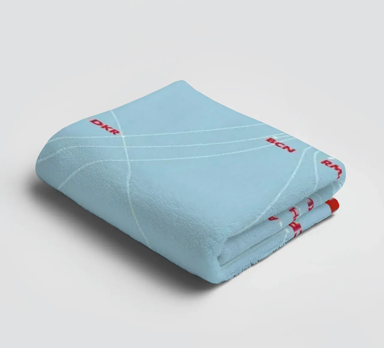 Airspace Map Blue asciugamano da bagno da Marc Schulthess