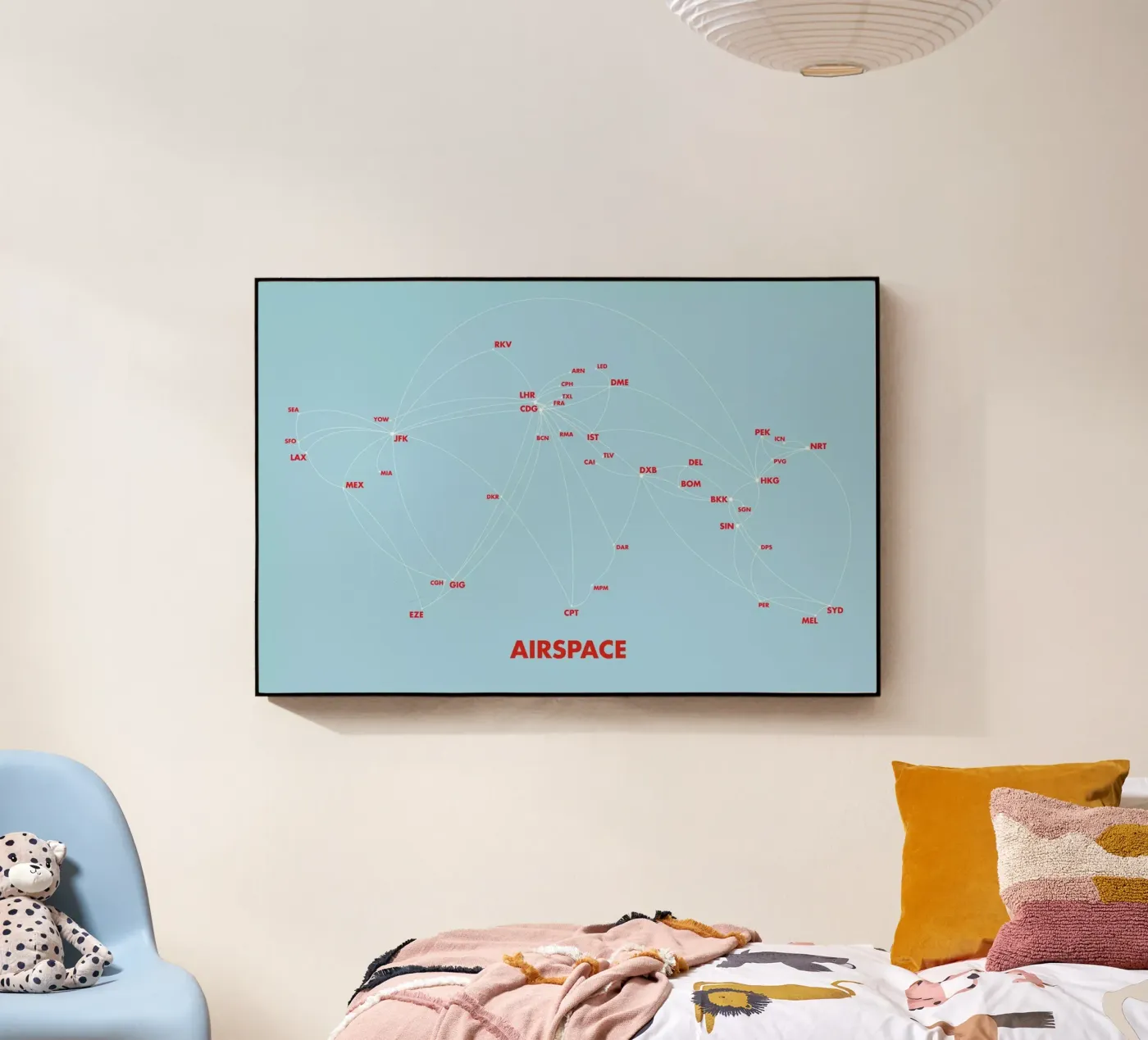 Airspace Map Blue Acryl-Glas von Marc Schulthess