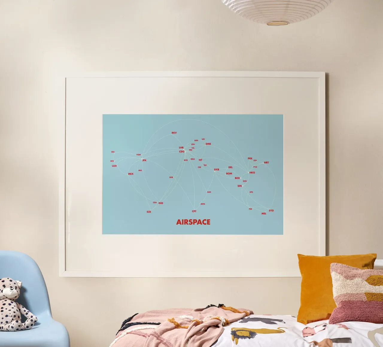 Airspace Map Blue poster da Marc Schulthess